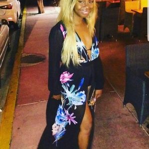 Floral print maxi dress